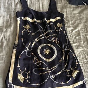 Elegant Black and Gold Mini Dress